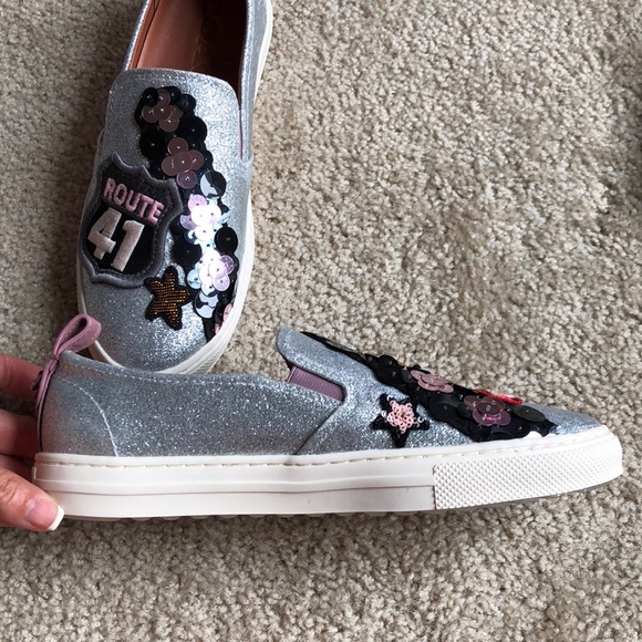 ⚡️Coach Cherry Patch slip glitter sneakers 8.5 - Picture 7 of 8